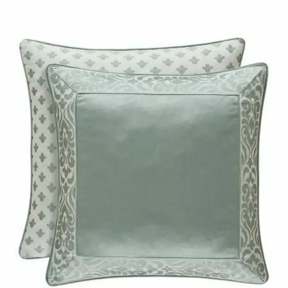 J. Queen Lombardi Spa Green Reversible Euro Pillow Sham 26